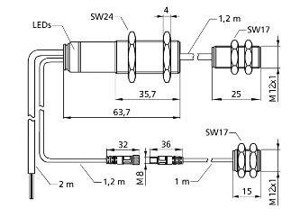 接頭標簽檢測傳感器esp-4系列技術尺寸