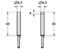 電容式接近傳感器Φ6.5系列尺寸圖